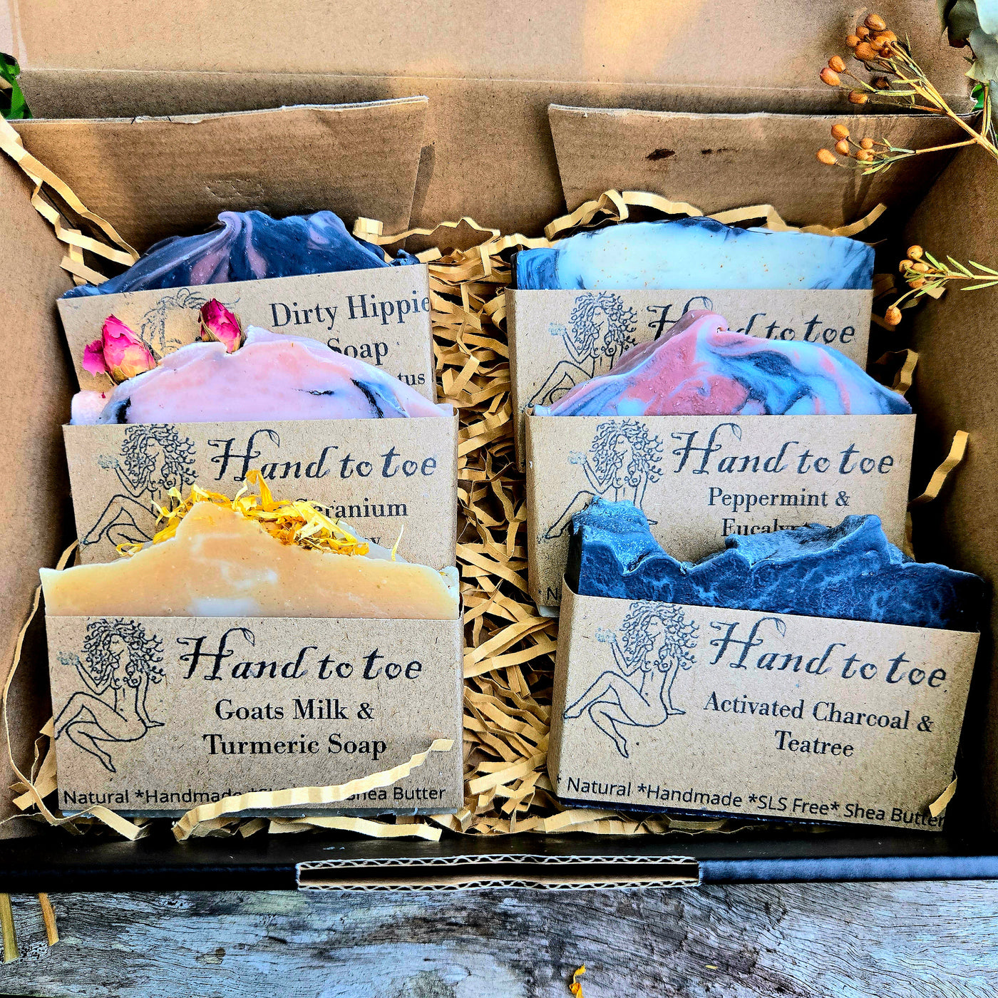 6 pack soap gift box