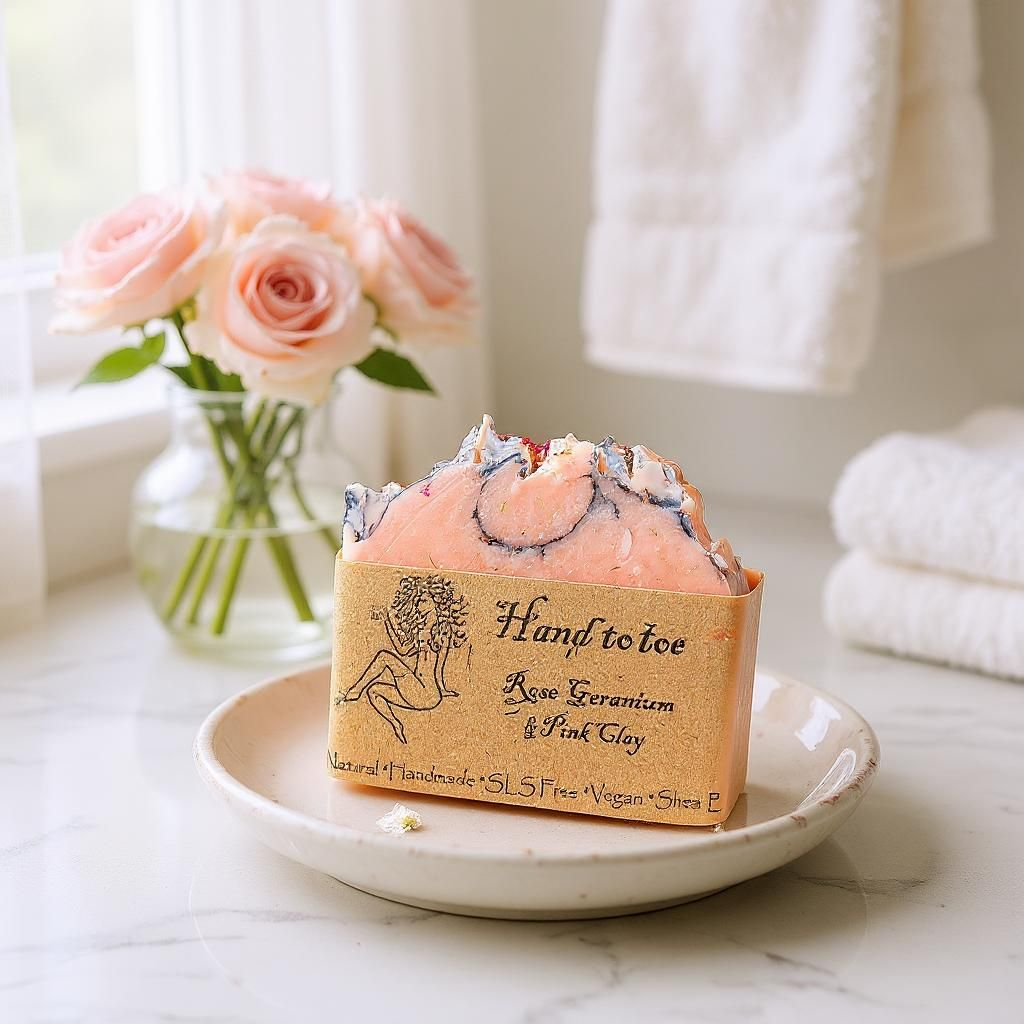 Rose Geranium with Pink Clay and Activated Charcoal